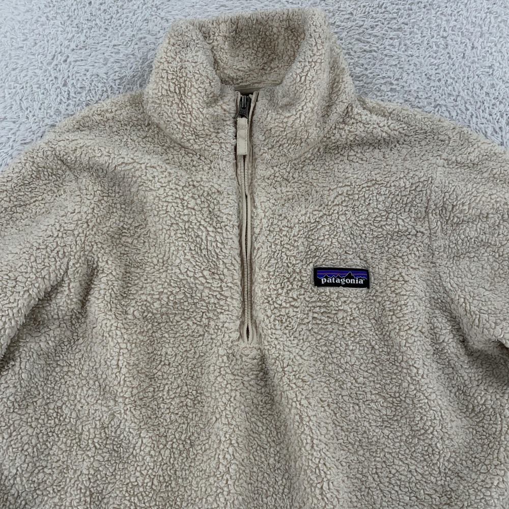 Patagonia Quarter Zip Fleece Sweater Womens Medium Pullover Retro Pile Sherpa